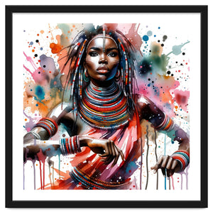 Beaded Majesty Dancer Portrait by Chromatic Fusion Studio