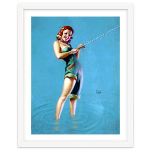 Pinup Fishing Girl by Hermes