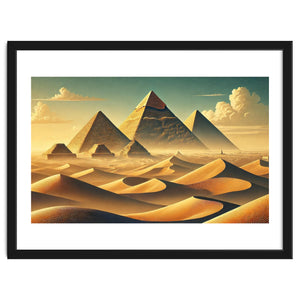 Vintage Egypt, Pyramids Of Giza Poster by Chromatic Fusion Studio