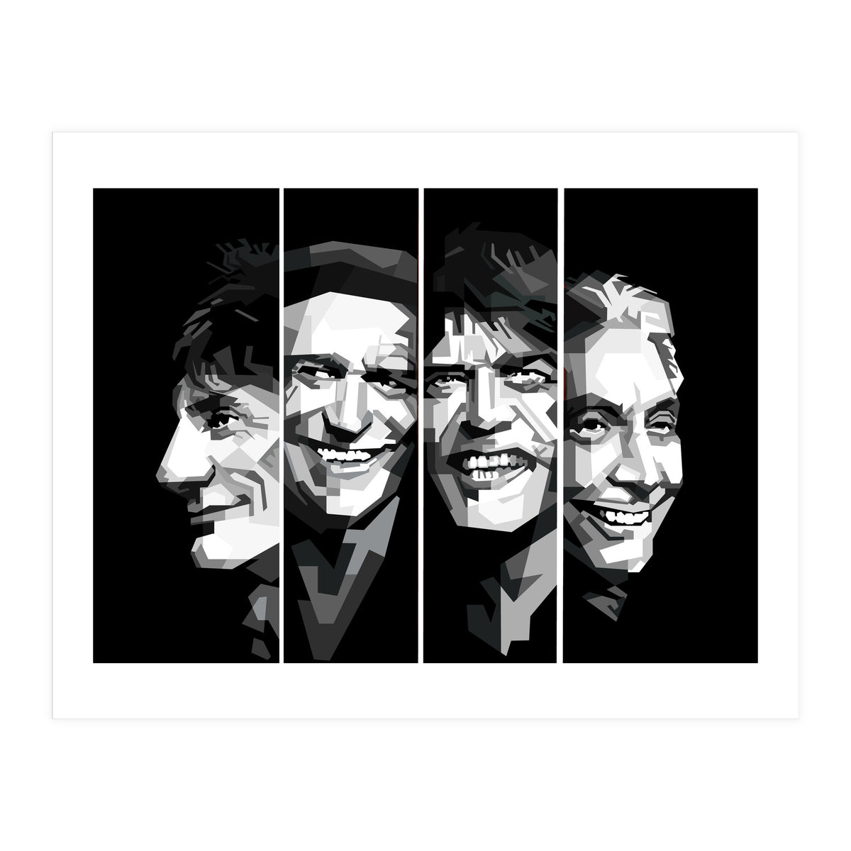 The Rolling Stones Black Portrait (Print Only)