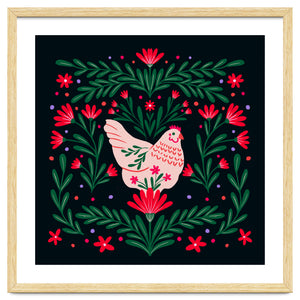 Blooming Chicken Green And Red by Wackapacka