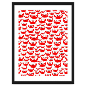 Red Crab Pattern by Baobab print store