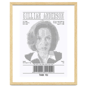 Receipt Art Gillian Anderson by Doa Project