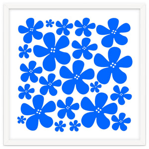Blue Flowers Pattern by Baobab print store