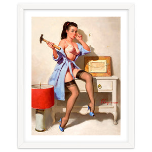 Hot Pinup Girl With A Hammer by Hermes