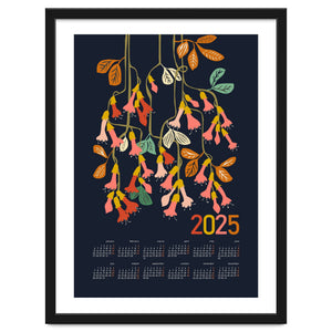 Calendar 2025 fuchsia flower by Annick
