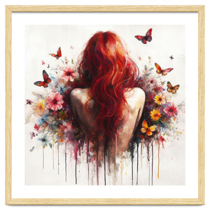 Crimson Butterfly Back Bloom by Chromatic Fusion Studio