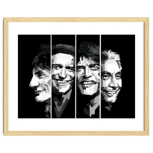 The Rolling Stones Black Portrait by Artkreator