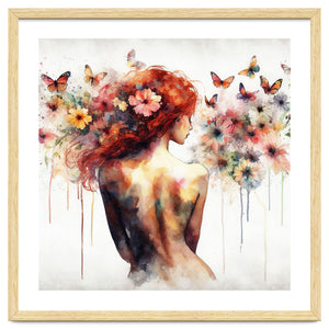 Butterfly Profile In Bloom by Chromatic Fusion Studio