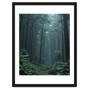 Ethereal Misty Forest in the Rain by artistic