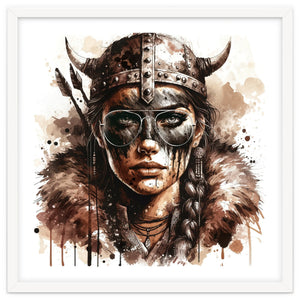 Modern Viking Woman Portrait by Chromatic Fusion Studio