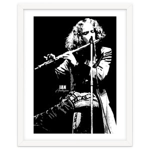 Ian Anderson British Musician Legend in Grayscale by taurungka