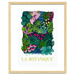 La Botanique, Botanical Garden, Colorful Jungle Print, Boho FLower Market by neeteshdsgn