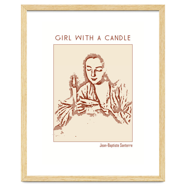Girl With A Candle – Jean Baptiste Santerre