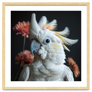 Beautiful Cockatoo Parrot With Yellow Crest by Rizwana Khan