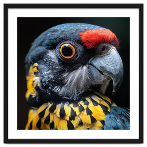 Close-up Portrait of a Vibrant Parrot by Rizwana Khan