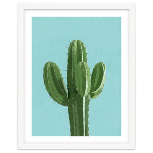 Blue Cactus 1 by Art and Heart