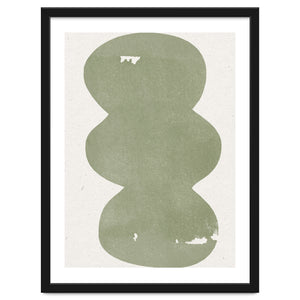 GREEN WATERCOLOR SHAPES NO.2 by THE MIUUS STUDIO