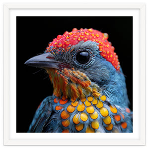Close Up Of Colorful Bird With Water Droplets by Rizwana Khan
