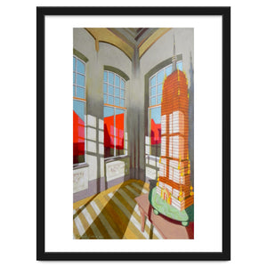 Abandoned room with the Empire State Building by Federico Cortese