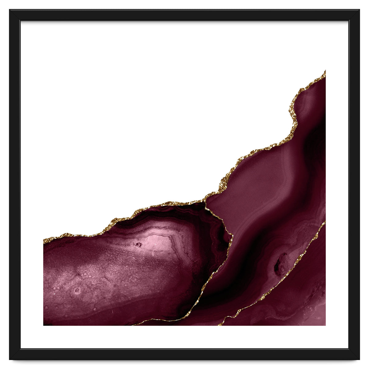 Burgundy & Gold Agate Texture 26