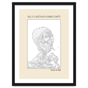 Skull Of A Skeleton With A Burning Cigarette Vincent Van Gogh Ascii Art by Doa Project