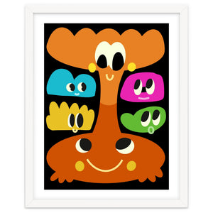 happy tree by rubber pencil