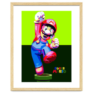 Super Mario Cartoon Character Pop Art by Artkreator