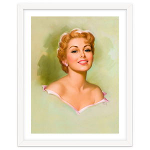 Pinup Blonde Girl Portrait by Hermes