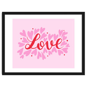 Love hearts - pink and red by Wackapacka