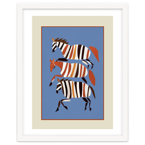 Striped Running Horses