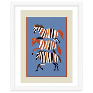 Striped Running Horses by Branka Kodžoman