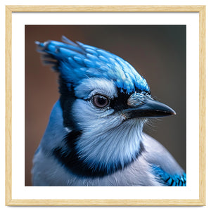 Close Up Portrait Of A Blue Jay Bird by Rizwana Khan