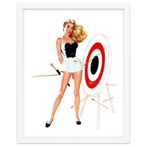 Pinup Girl Posing With Target by Hermes