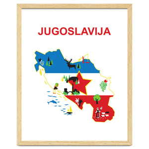 Yugoslavia Map by Hermes