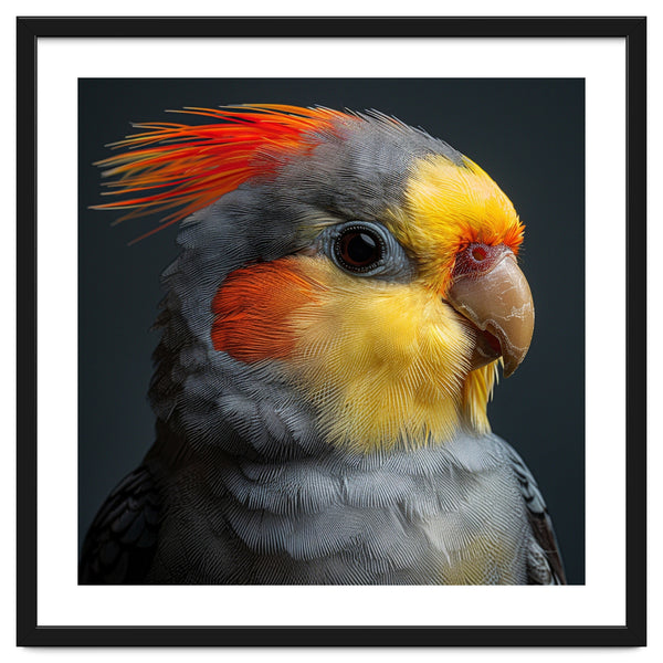 Cockatiel Parrot Closeup Vibrant Feather
