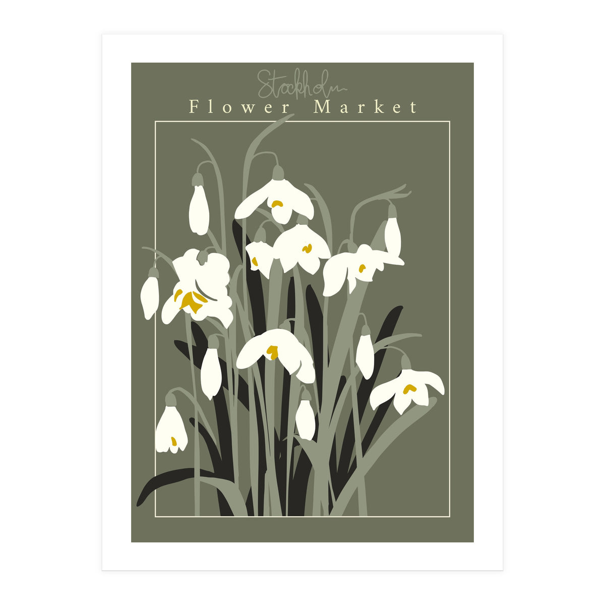 Flower Market Stockholm Snowdrop (Print Only)