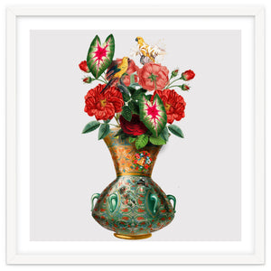 flower vase collage art by edsonramosart