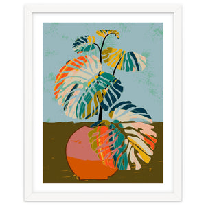 Colorful Monstera Leaves by Annick