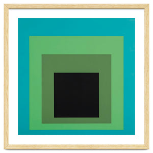 JOSEF ALBERS - HOMAGE TO THE SQUARE GREEN BLACK by TimelessArtworks