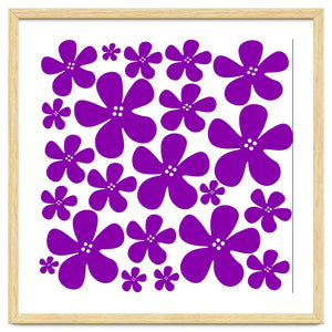 Purple Flowers Pattern by Baobab print store
