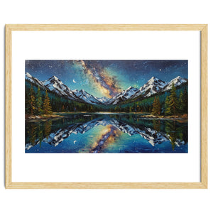 Midnight Mountain Reflection by artistic