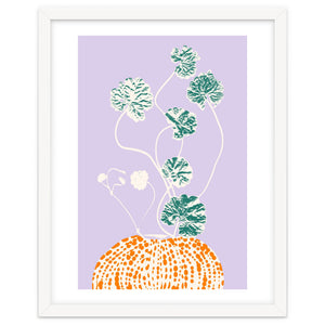 Plant based happyness Ajuga still life by Annick