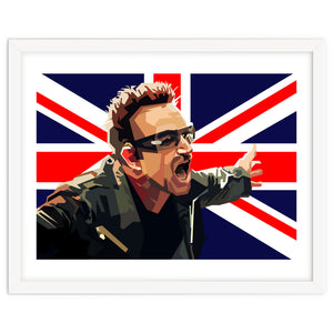 Bono U2 English Singer Rock Band by Artkreator