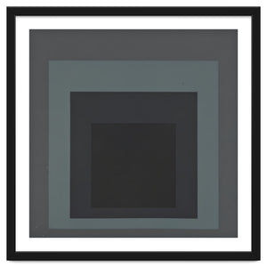 JOSEF ALBERS - HOMAGE TO THE SQUARE BLACK GREY by TimelessArtworks