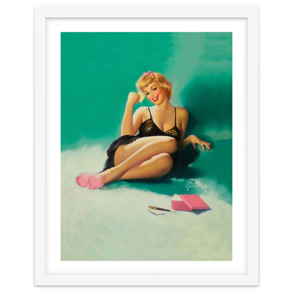 Sexy Pinup Girl With Phone Number For You