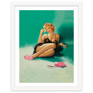 Sexy Pinup Girl With Phone Number For You by Hermes