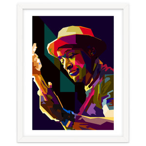 Marcus Miller Bass Jazz Musician Pop Art WPAP by Artkreator