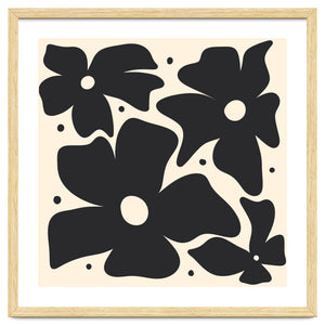 Abstract Monochrome Flowers 3 by Wackapacka