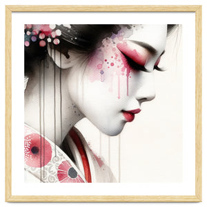 Petal Drift Modern Geisha by Chromatic Fusion Studio